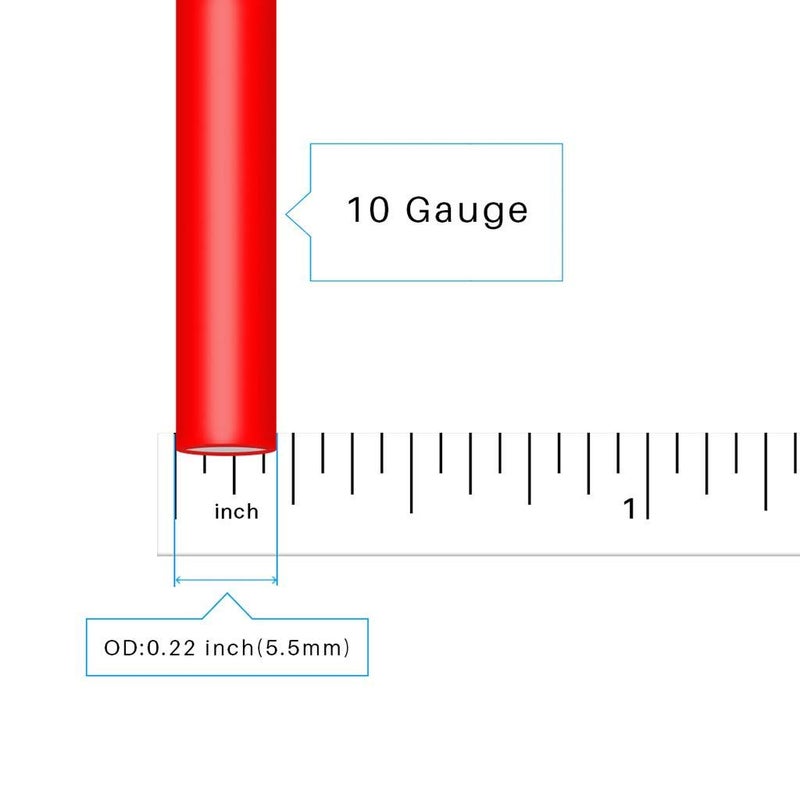 BNTECHGO 10 Gauge Silicone Wire Spool 100 ft Red Flexible 10 AWG Stranded Tinned Copper Wire - Image 3